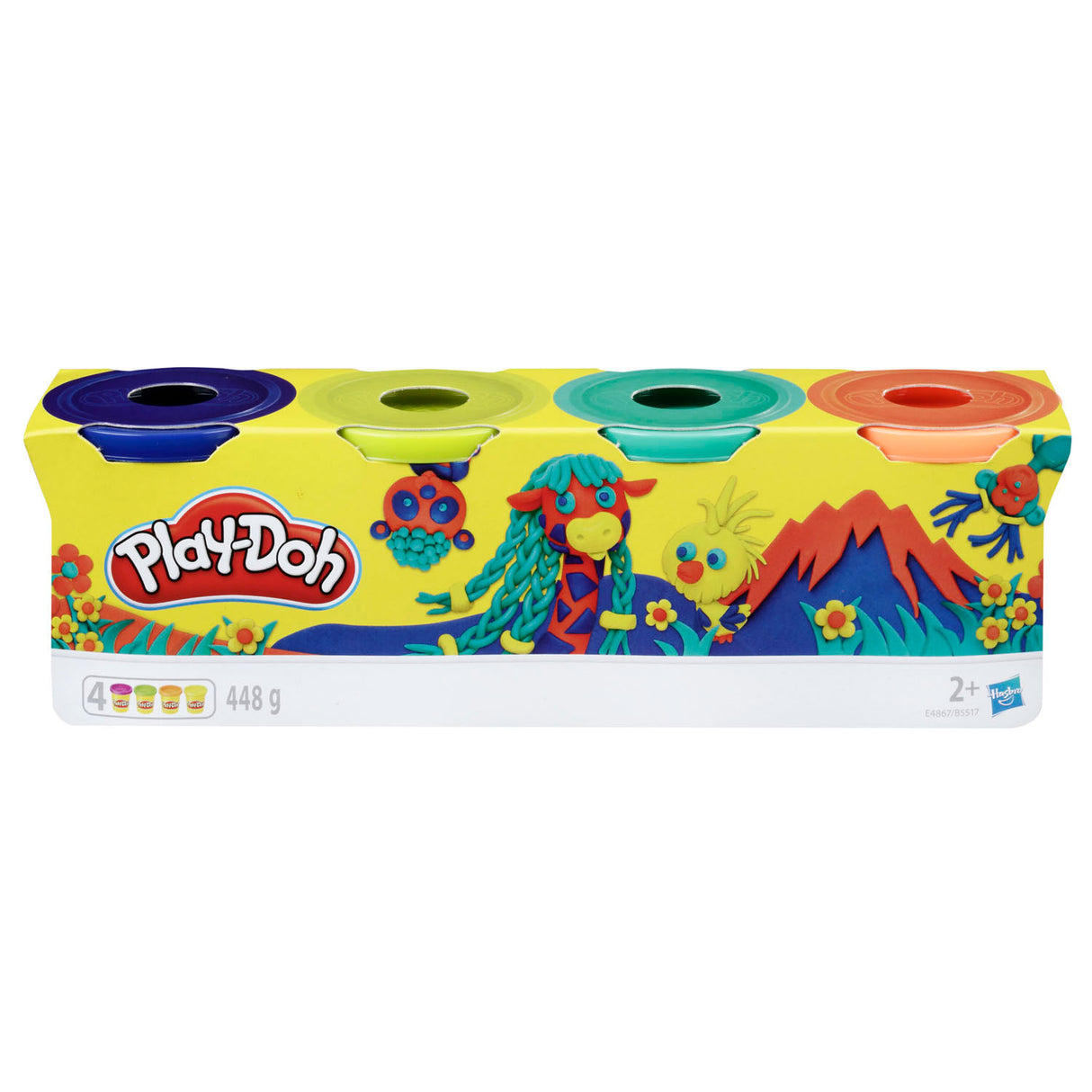 PLAY-DOH 4-pack (vilda färger)