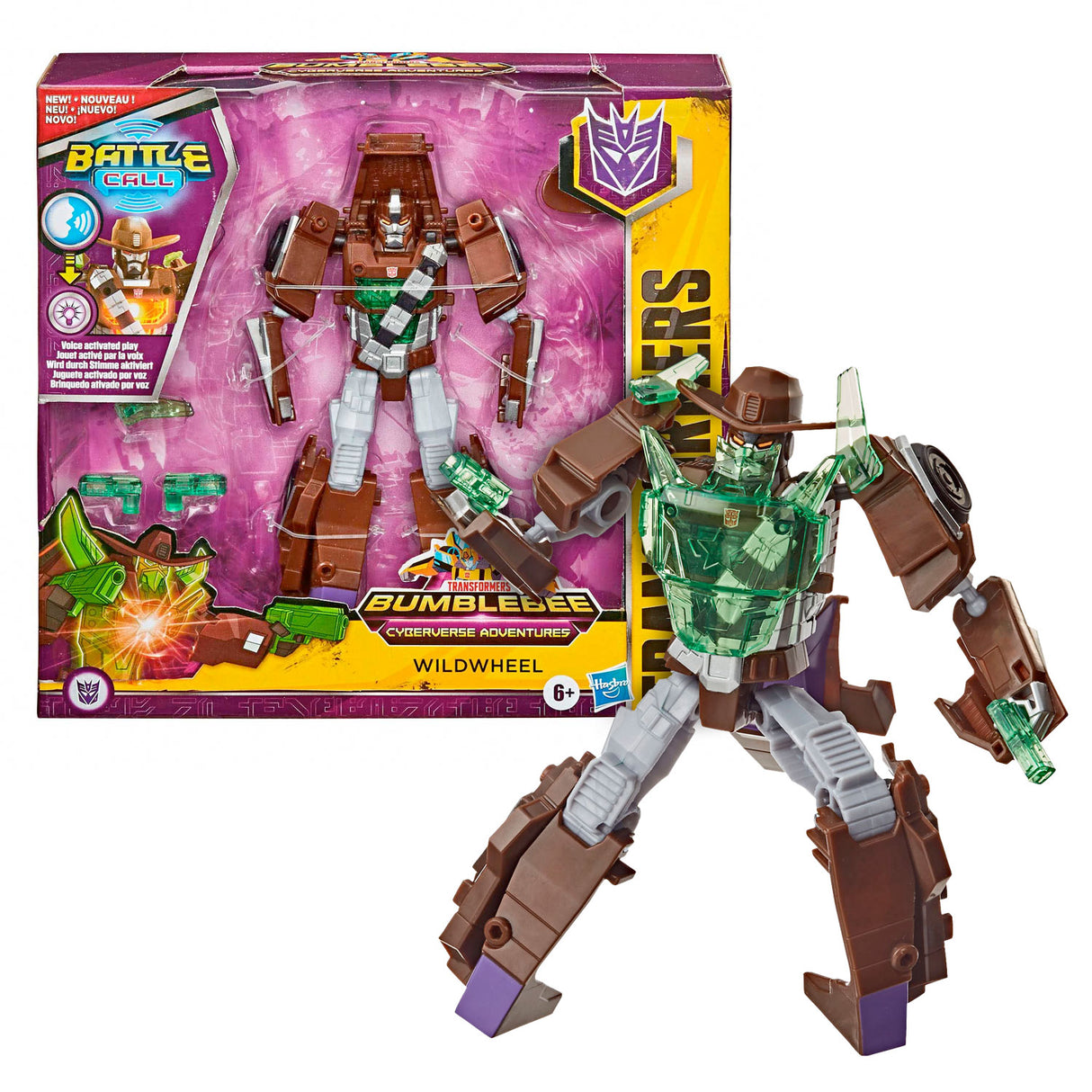 Hasbro Transformers Cyberverse Battle Llame a Wildwheel