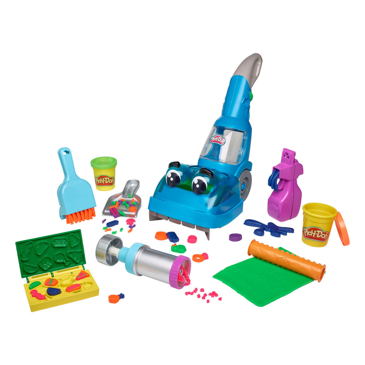 Play-Doh Zoom vacuum cleaner and cleaning up set