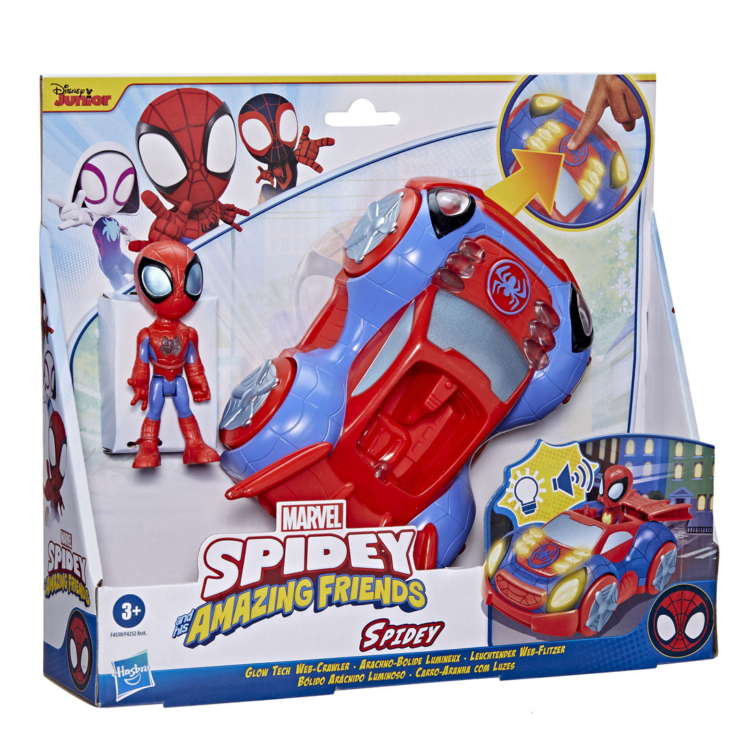 Hasbro Spidey e i suoi fantastici amici Glow Tech Web Crawler e Spidey Action Figure