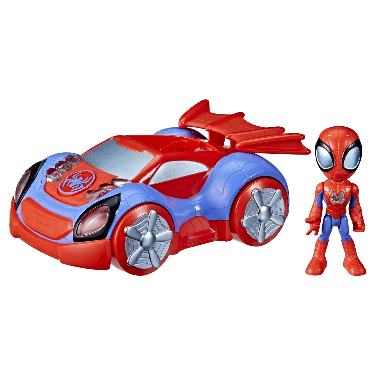 Hasbro Spidey and His Amazing Friends Glow Tech Web-Crawler en Spidey Actiefiguur