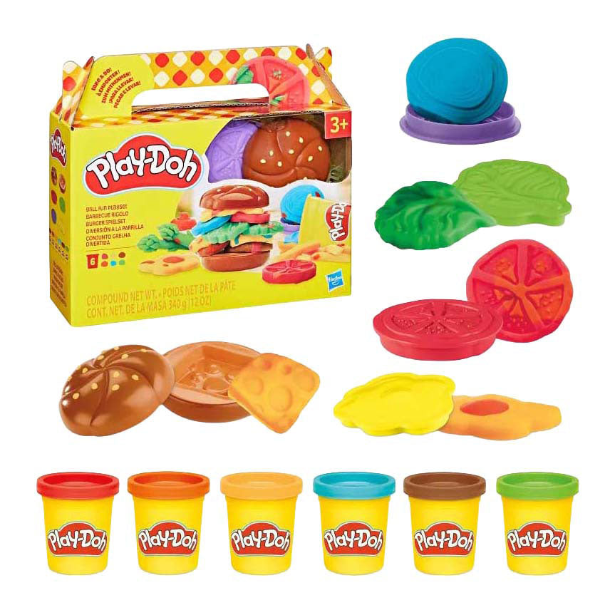 Play-doh Grillspass - 6 Lehmdëppen