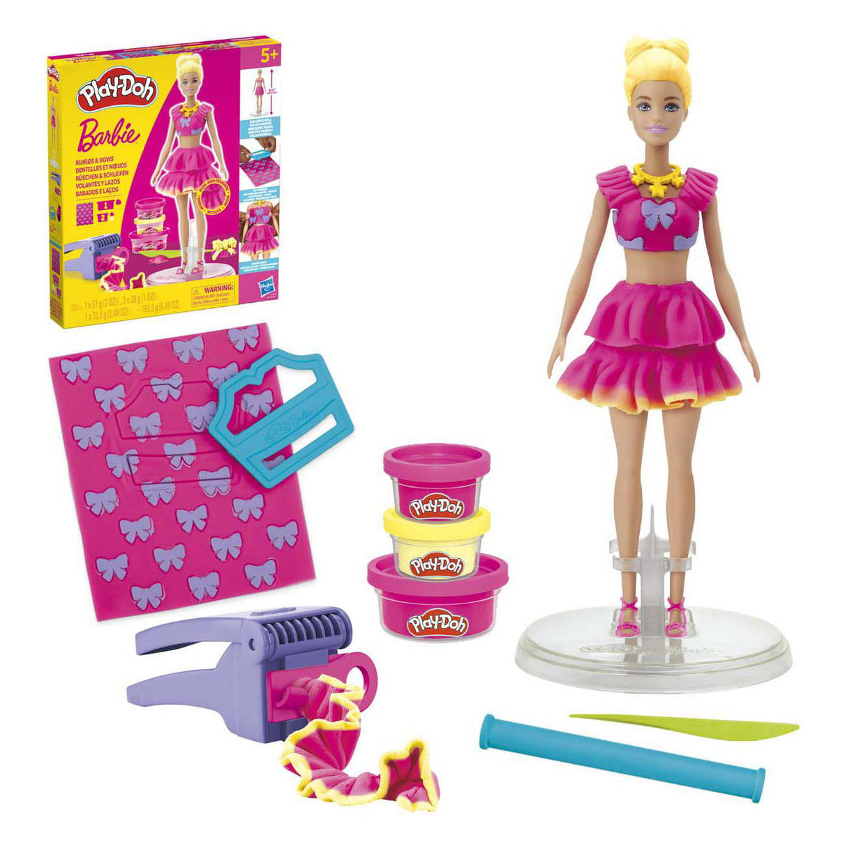 Play doh barbie ruffles and bows