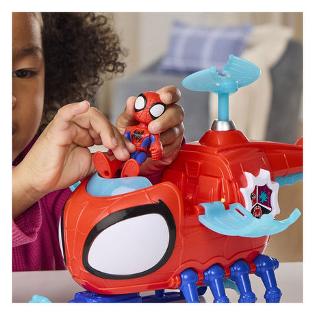 Hasbro spidey with spidey copter toy helicopter