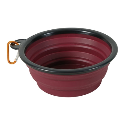 Zolux BVK foldable silicone food bowl red