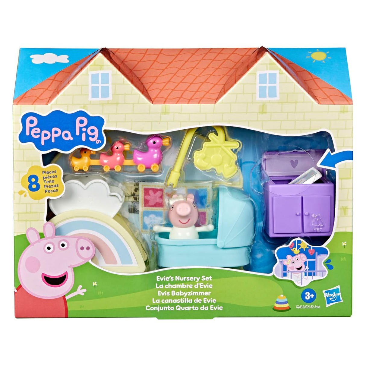 Hasbro peppa pig evies verzorging set