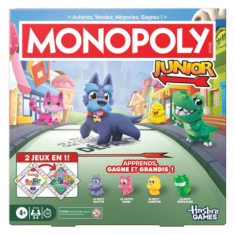 Monopoly junior társasjáték - 2 játék 1-ben - francia kiadás