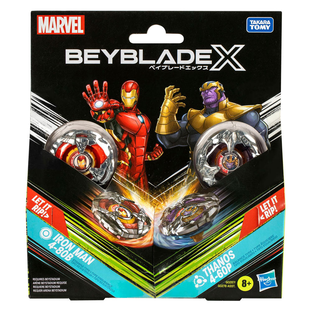 Beyblade x marvel thanos iron man