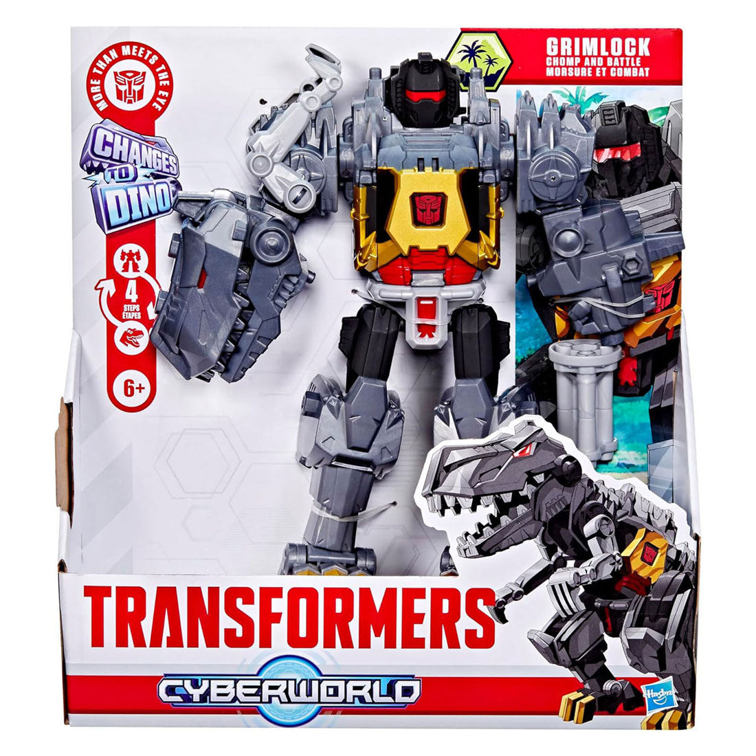 Transformers transfomers cyberworld chomp battle grimlock playing figure