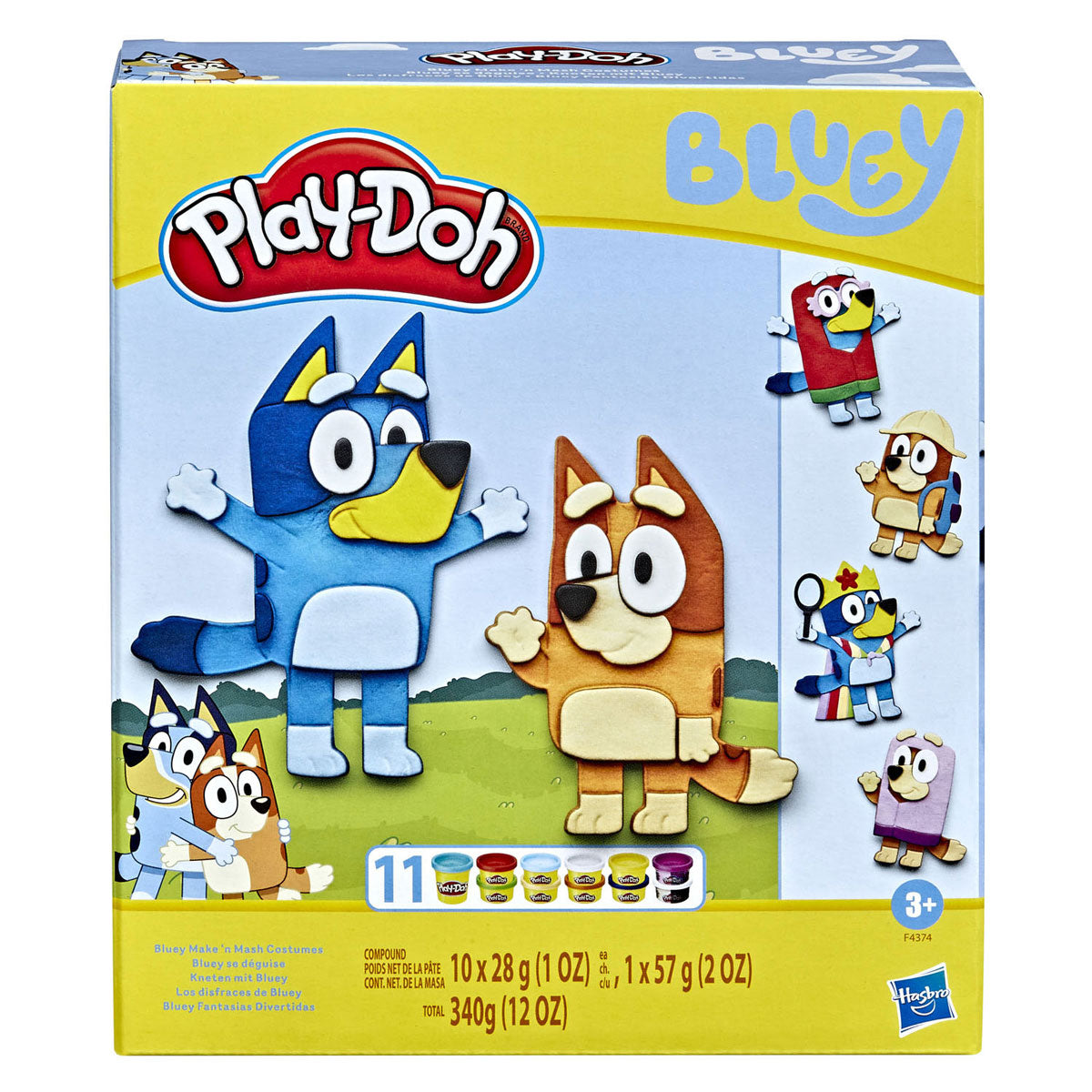 Play-doh bluey aankleed set - 11 kleipotjes