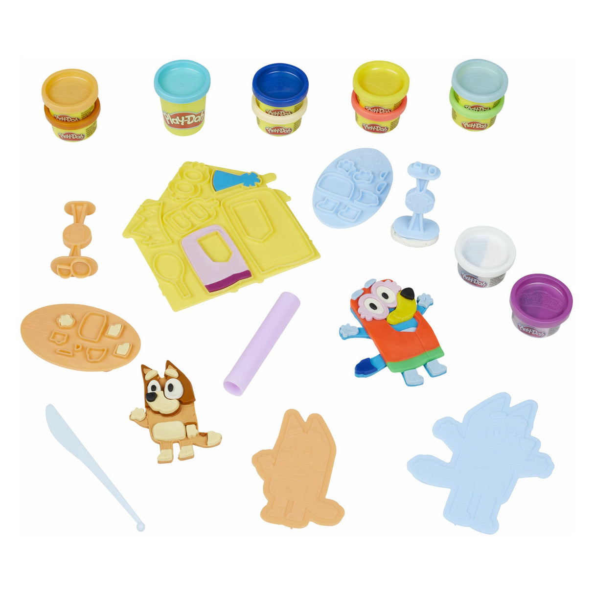 Play-doh bluey aankleed set - 11 kleipotjes