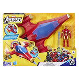 Marvel Avengers Iron Man Schëff mat 1 Figur - 10 cm - Alter 4