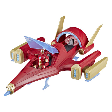 Marvel Avengers Iron Man-skepp med 1 statyett - 10 cm - 4 år
