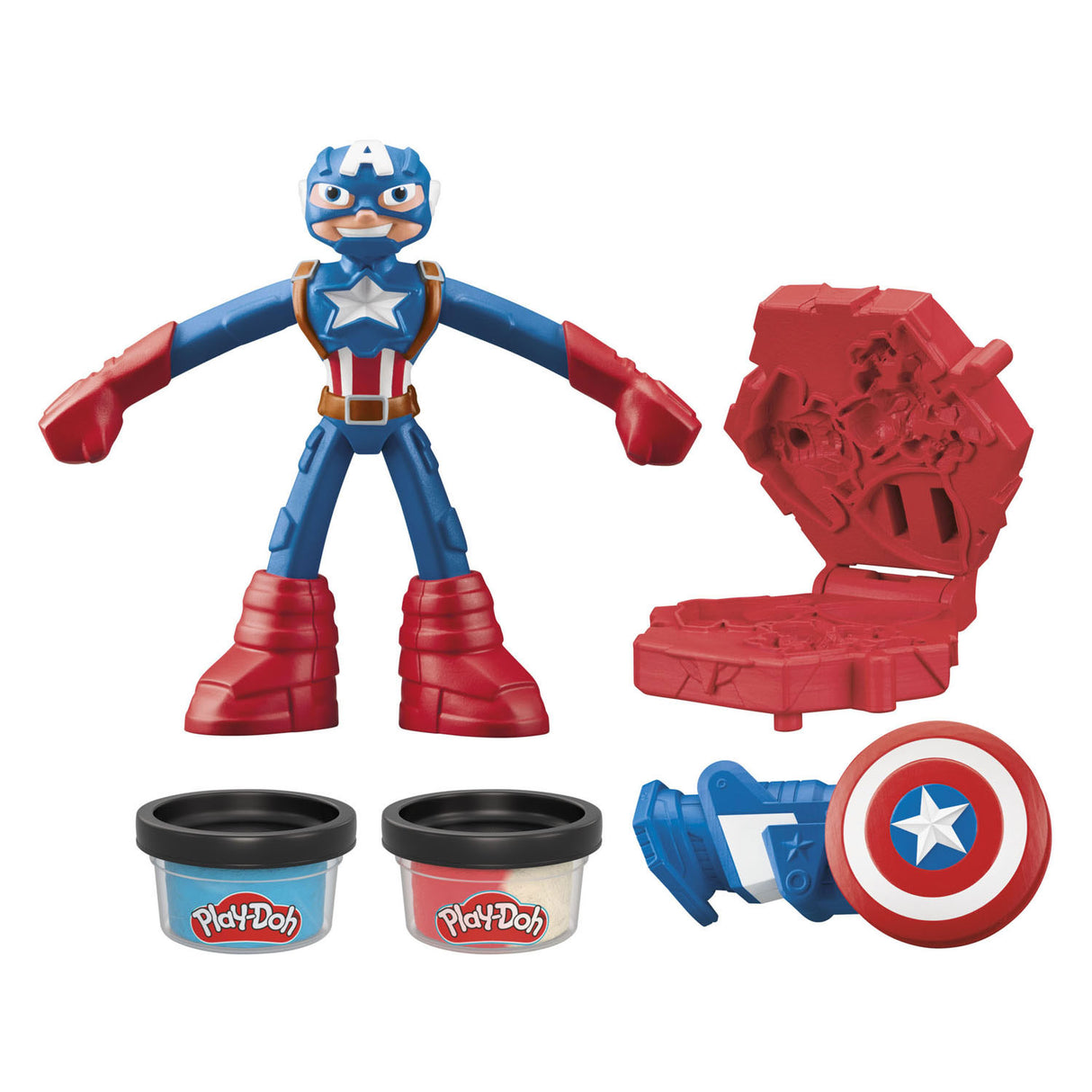 Play-doh marvel captain america stamp shield - modeling clay