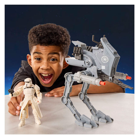 Star Wars Actionverse AT-RT agus Imperial Iarsma Tiománaí AT-RT - figiúr gníomhaíochta 11cm