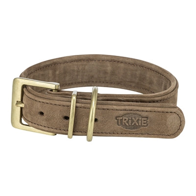 Trixie Hundehalsband reines Leder braun