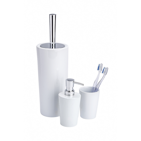 Wenko 1064995 - Coni ceramic toothbrush tumbler white | 4 pieces