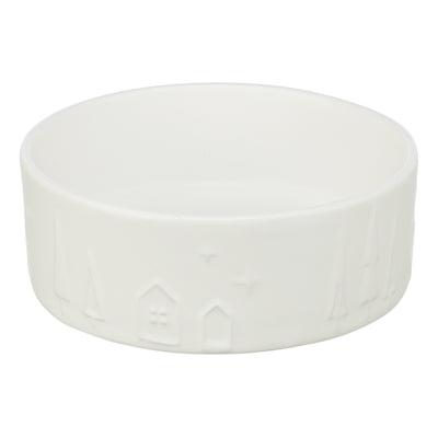Trixie dog food bowl ceramic white