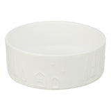 Trixie dog food bowl ceramic white