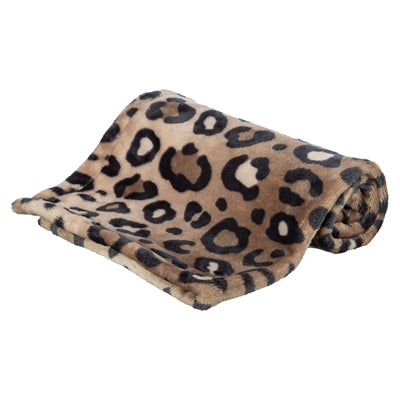 Trixie couverture pour chien leo peluche douce imprimé léopard marron