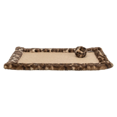 Trixie Scratching Mat Leo Leopard Print Braun