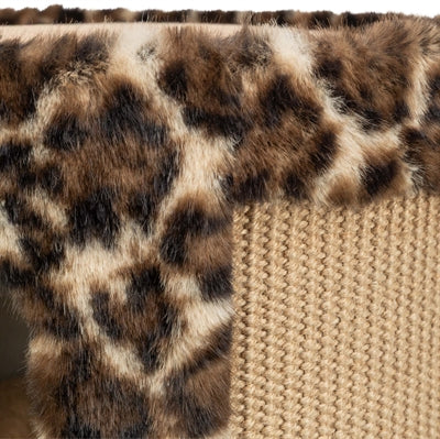 Trixie scratch barrel leo leopard print brown