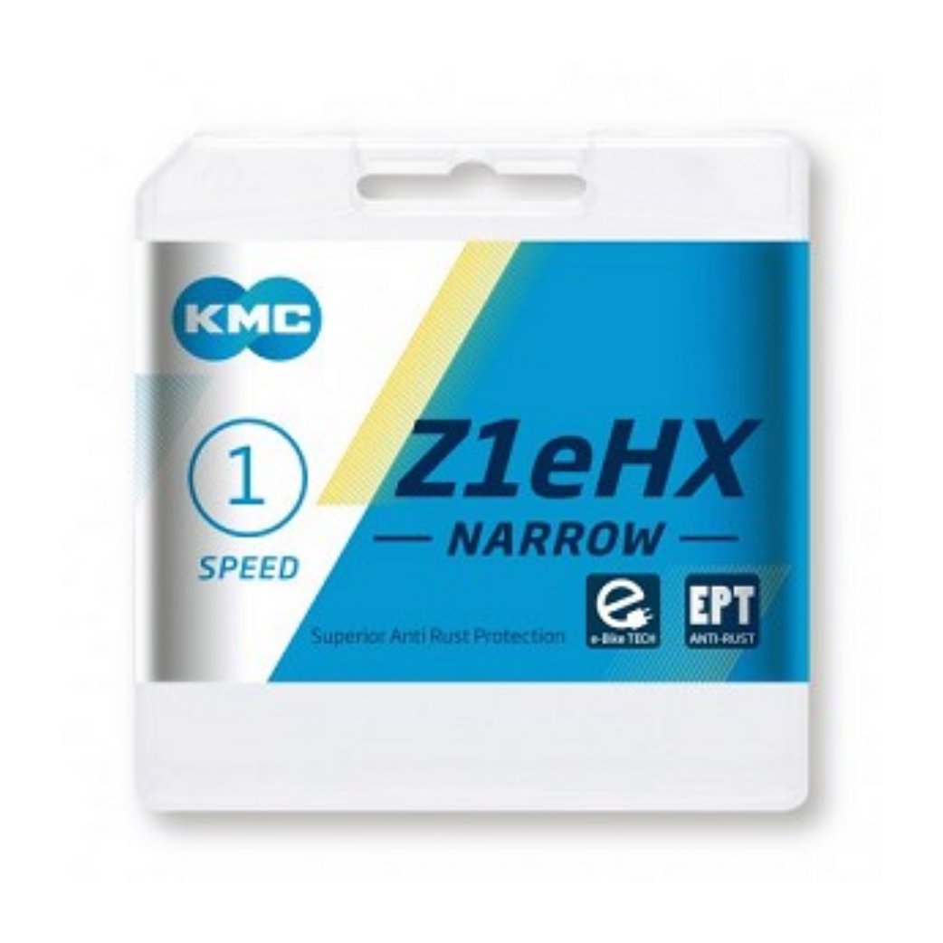 KMC Z1EHX Úzká Ept Extra Long 128 Schakels E -bike Lock - 7,8 mm pin - tmavý stříbro