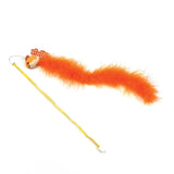 Happy pet tabby patch cat fishing rod goldfish orange