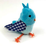 Happy pet tabby patch bird blue