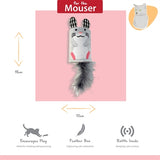 Happy pet tabby patch mouse ratchet and roller gray