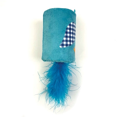 Happy pet tabby patch bird rattle and roller blue