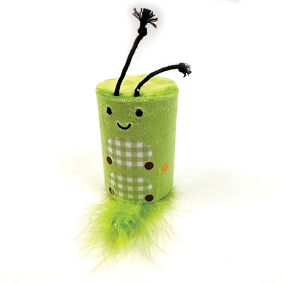 Happy pet tabby patch caterpillar ratchet and roller green
