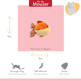 Happy pet tabby patch shaking goldfish