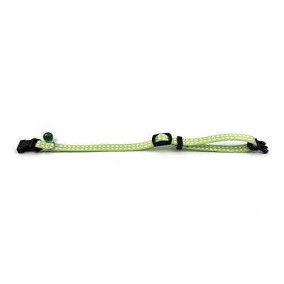 Happy pet tabby patch collar cat diamond green