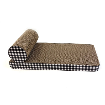 Happy Pet Tabby Patch Scratching Mat Chaise Lounge Karton