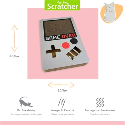 Happy Pet Tabby Patch Scratching Mat Gameboy Karton
