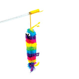 Glécklech Hausdéier Tabby Patch Kaz Staang Regenbogen assortéiert