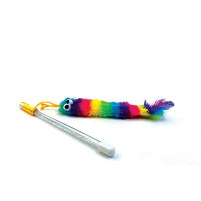 Glécklech Hausdéier Tabby Patch Kaz Staang Regenbogen assortéiert