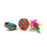 Happy pet tabby patch ratchet roller scratch toy