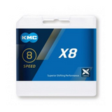 Catena di biciclette KMC X8 1 2x3 32 - 114 Link - argento