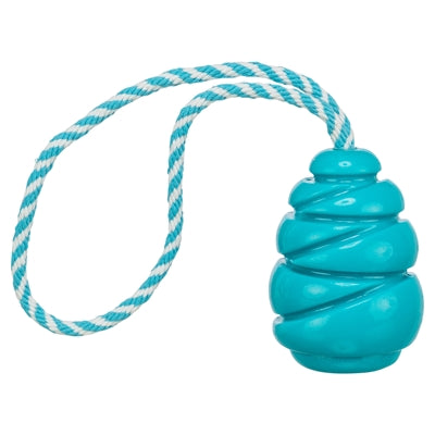 Trixie jumper cone on rope super strong TPR petrol