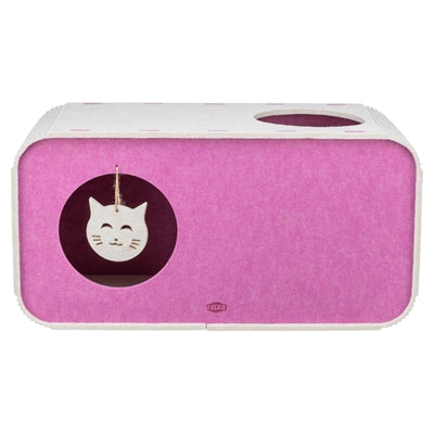 Trixie play box merle square felt sand pink