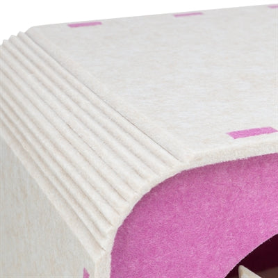 Trixie play box merle square felt sand pink