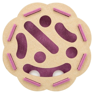 Trixie hole 'n' roll flower felt pink beige