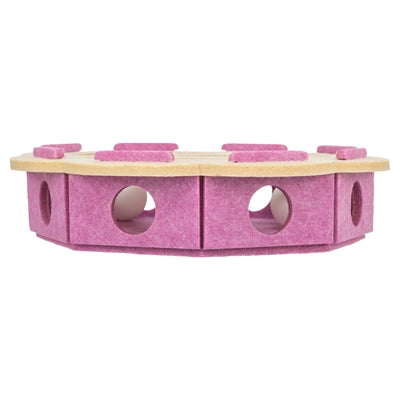 Trixie hole 'n' roll flower felt pink beige