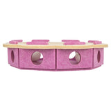 Trixie hole 'n' roll flower felt pink beige