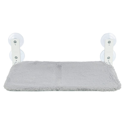 Trixie Foldable Plush Mesh Window Hammock White Grey