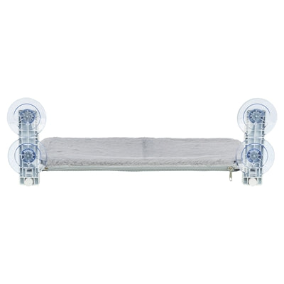 Trixie Foldable Plush Mesh Window Hammock White Grey