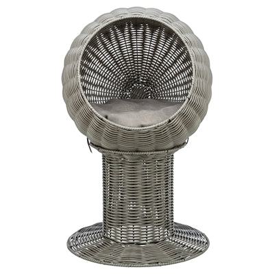 Trixie Cat Basket Amalia Round Polyrattan Grey