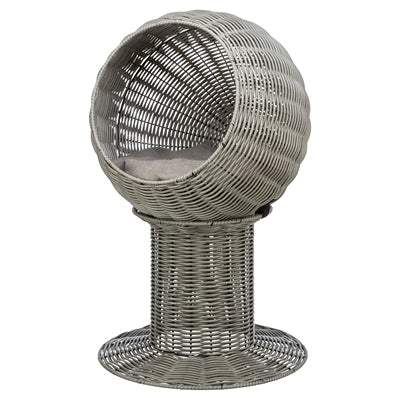Trixie Cat Basket Amalia Round Polyrattan Grey